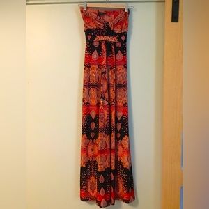 Armani Exchange Strapless Paisley Dress Size US 4 EU 8
